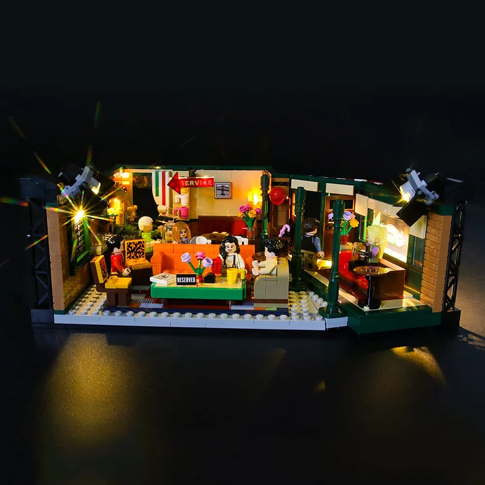 GEAMENT Set di Luci LED per Central Perk della Serie TV Friends – Kit di Illuminazione Compatibile Con LEGO Ideas 21319 (Modello di mattoncini Non Incluso)