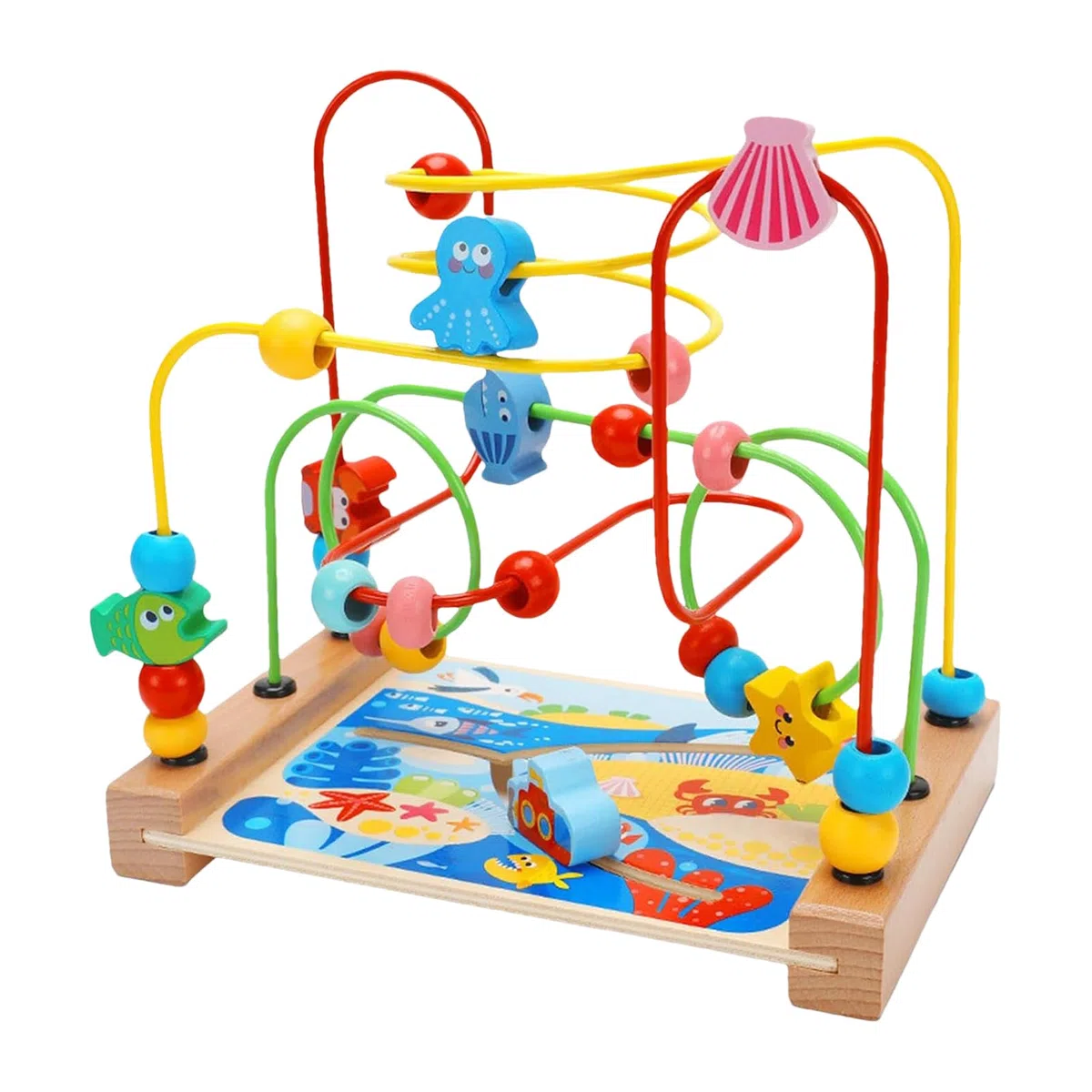 Giocattoli Da Labirinto Con Perline Di Legno Per Bambini Piccoli, Giocattolo Educativo In Legno Con Cerchio | Giocattoli Educativi Per Il Compleanno, Giocattoli Educativi Per La Scuola Materna Per Bam