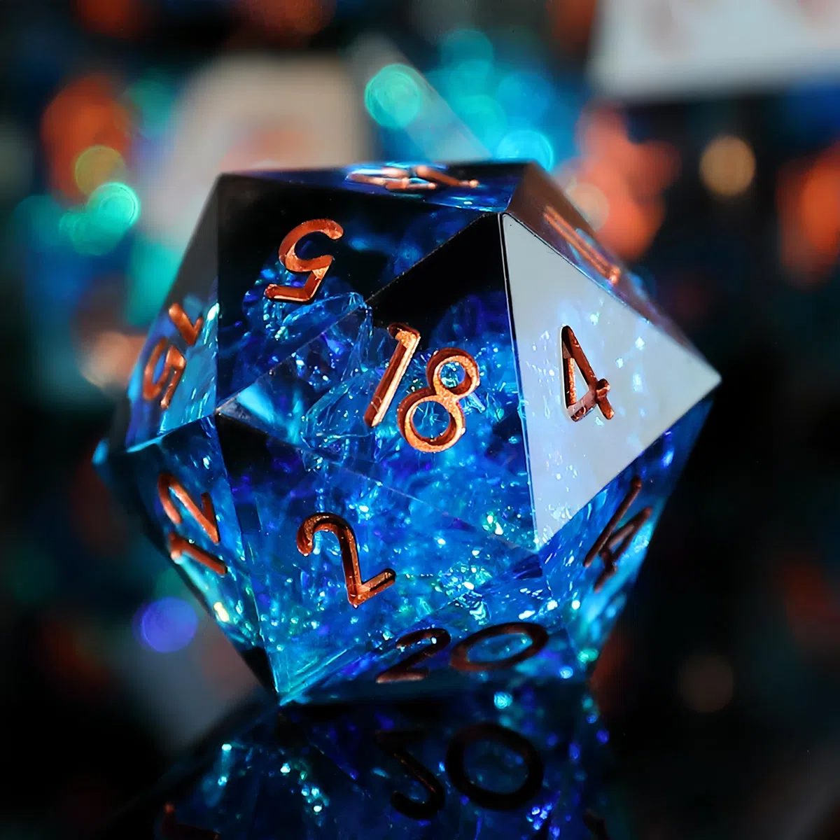 Dadi D&D D4 D6 D8 D10 D12 D20 D% Dadi DND Set 7 pezzi Poliedrici Fatti a Mano Resina con Bordi Affilati per Dungeons and Dragons Pathfinder Roll Giochi da tavolo Giochi RPG MTG con Confezione Regalo