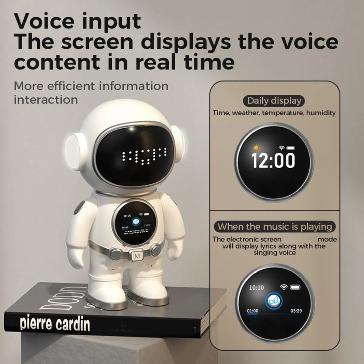 VBESTLIFE Robot Intelligente con Intelligenza Artificiale, Compagno Educativo Interattivo con Wi-Fi, Altoparlante Bluetooth, Controllo Tramite App, Espressioni Facciali a LED e Luce Ad