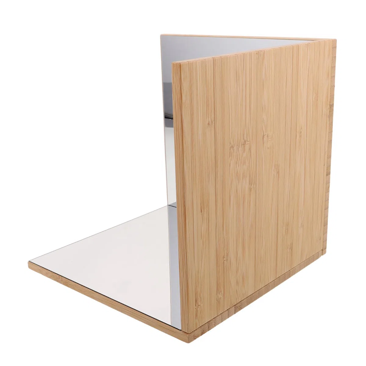 Specchio Montessori per Bambini Angolo Retto in Legno e Vetro, Gioco Sensoriale Portatile per Sviluppo Stem, Adatto per Casa e Scuola Materna