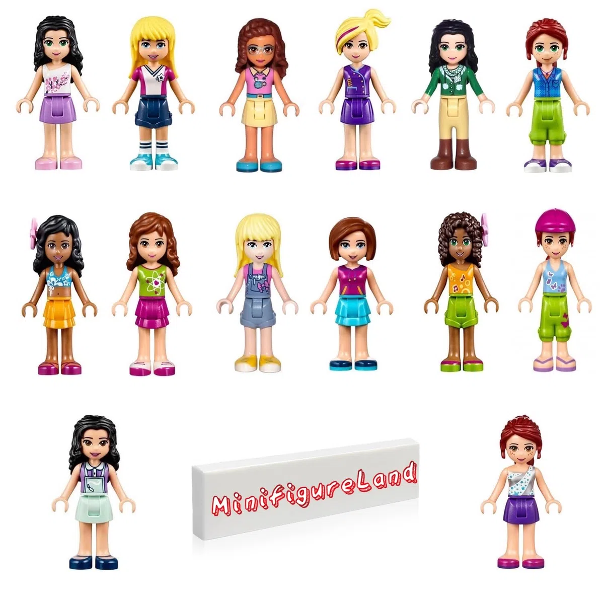 LEGO Friends Ragazza Femmina Maschio Minifigure - Lotto di 6 Figure Casuali (Senza Duplicati)