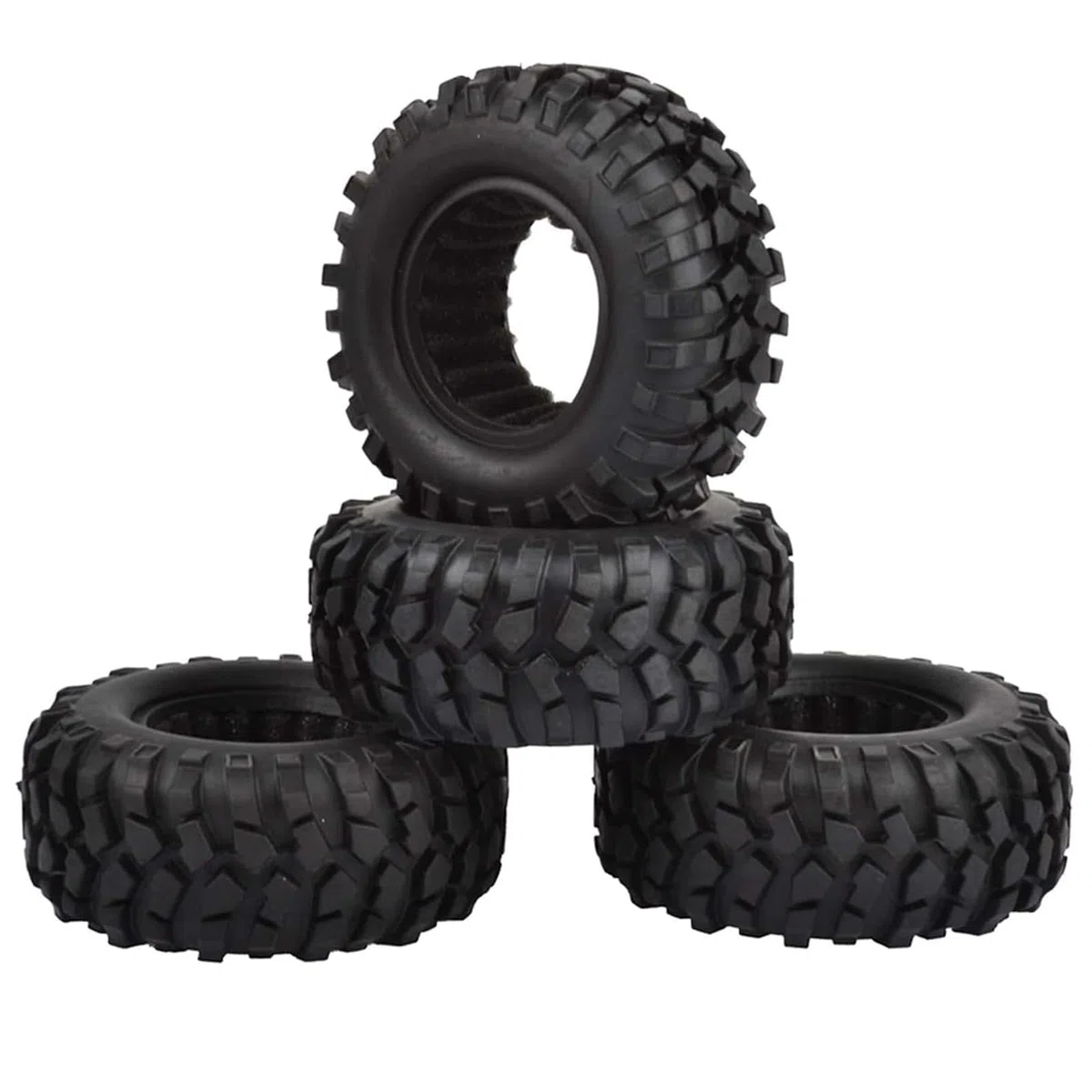 KINGCOO Pneumatici RC per auto, 4 pezzi RC Crawler in gomma da 1,9 pollici, per 1:10 RC Rock Crawler Parti per Axial SCX10 D90 TF2 TRX4 Tamiya Gen8 (96 mm)