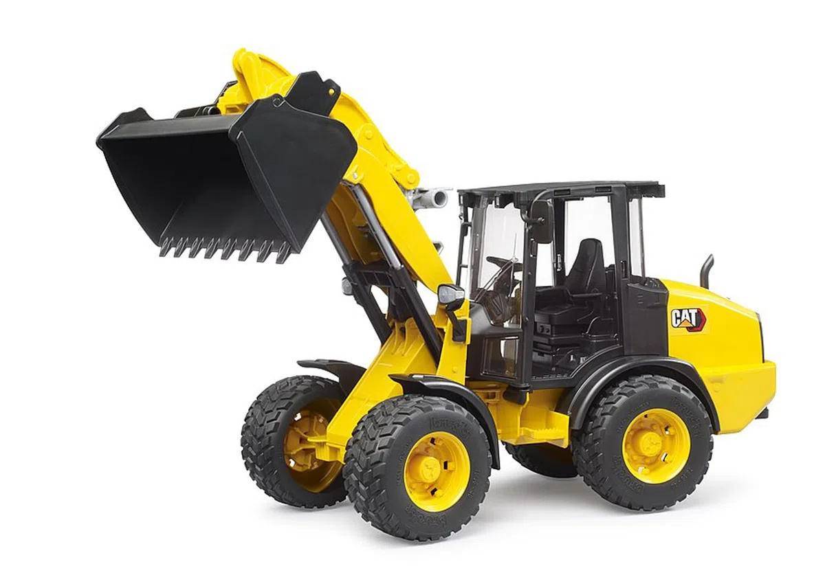 bruder 02485 - Minipala articolata Cat - veicolo 1:16, minipala, pala articolata, pala gommata, giocattolo da 3 anni
