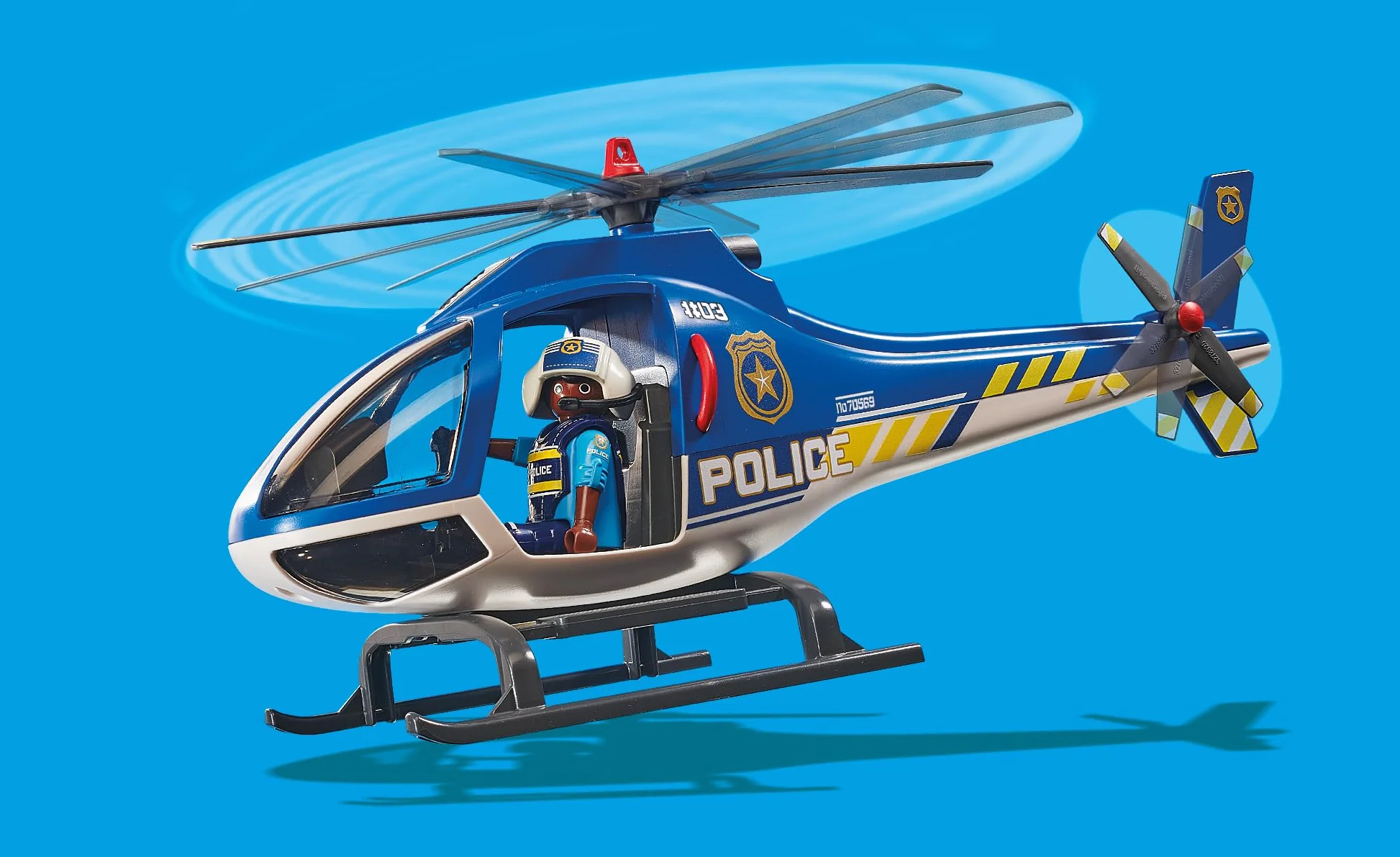 PLAYMOBIL City Action 70569 Elicottero della Polizia e fuggitivo, dai 4 ai 10 Anni
