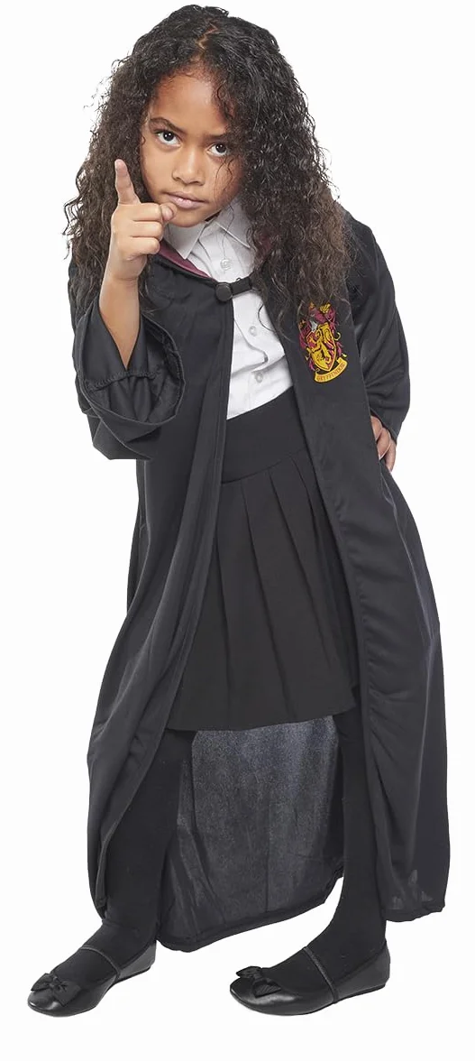 Rubies Costume Hermione Classic per Bambina e Bambina, Licenza Ufficiale, Tunica con Cappucciom Unisex, Gryffindor