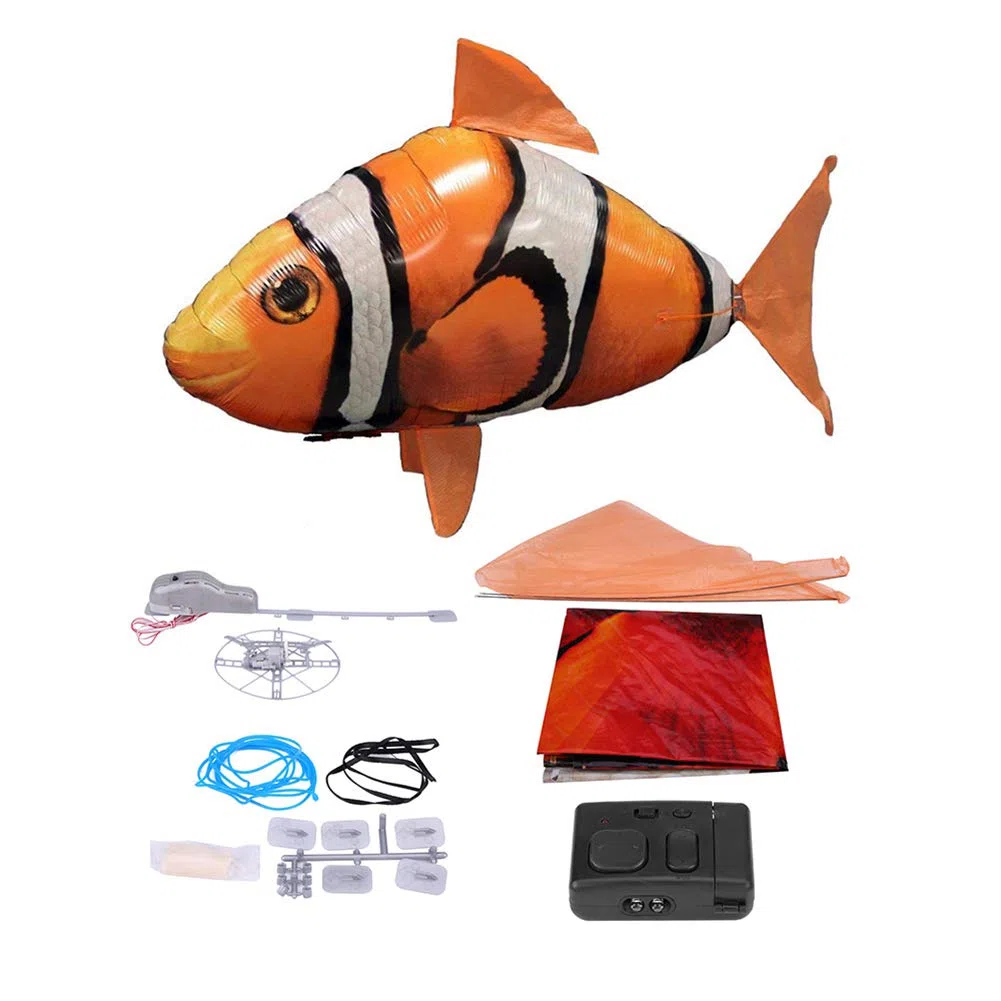 Squalo Volante Pesce Gonfiato, Giocattolo Squalo Volante, Squalo Volante Telecomandato Gonfiabile RC Palloncino Gonfiabile Giocattolo Squalo Pesce Pagliaccio per(Pesce Pagliaccio