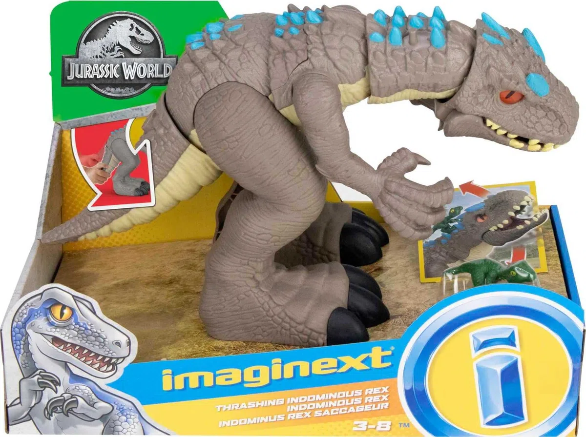 Imaginext- Dinosauro Indominus Rex, Morde e Si Muove, Giocattolo per Bambini 3+Anni, GMR16