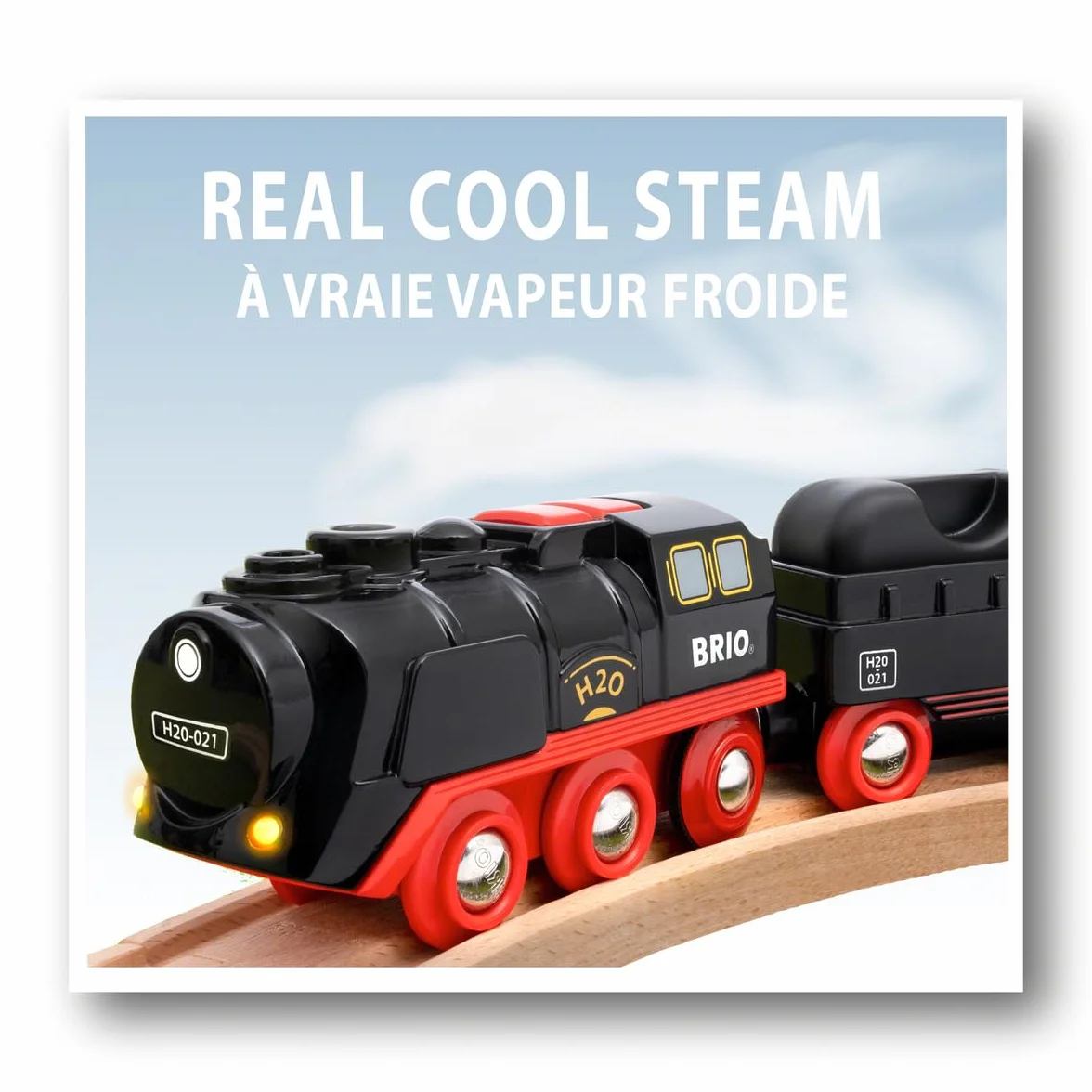 Brio World - Treno A Vapore A Batteria | Accessorio Pista Trenino | Trenino Albero Di Natale | Per Bambini Dai 3 Anni In Su | Compatibile Con Tutti I Prodotti Brio | Regalo Bambini
