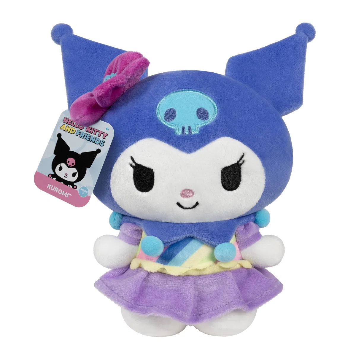 Jazwares Hello Kitty and Friends - Peluche Kuromi Candy Wonderland da 20,3 cm, prodotto con licenza ufficiale Sanrio dai 6 anni in su