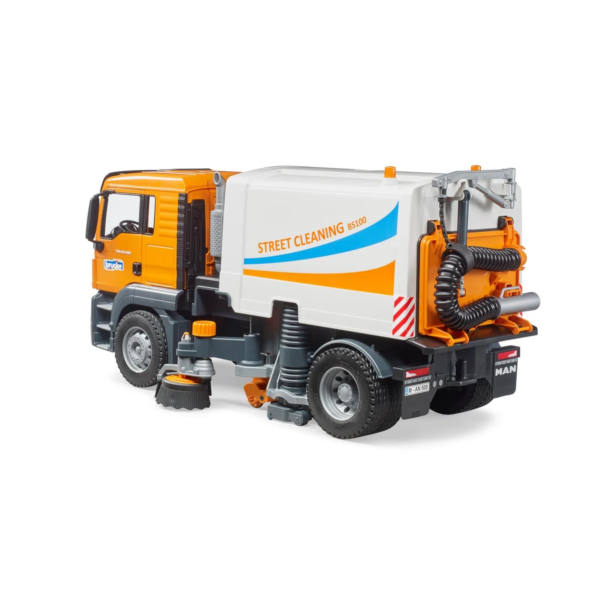bruder 03780 - Autocarro MAN TGS pulizia strade, spazzatrice, raccolta rifiuti, veicolo
