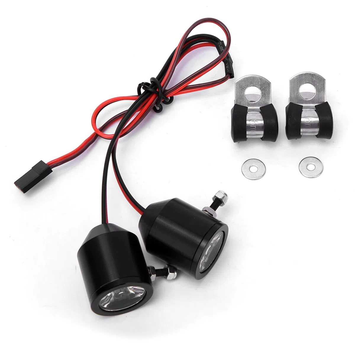 Faretti RC Faro di ricerca RC ad alta luminosità per modello di auto RC(black)