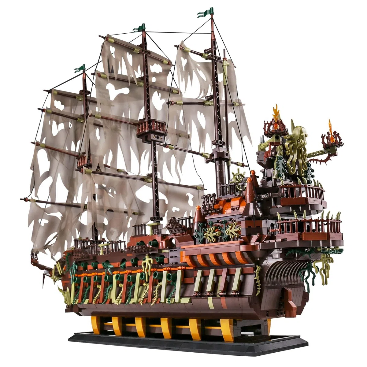 Mould King Kit di blocchi da costruzione di modello di nave di grandi pirati, set di blocchi da di navi di pirata olandese del, regalo di giocattoli per bambini di età superiore a 8 anni (3653 + PCS)