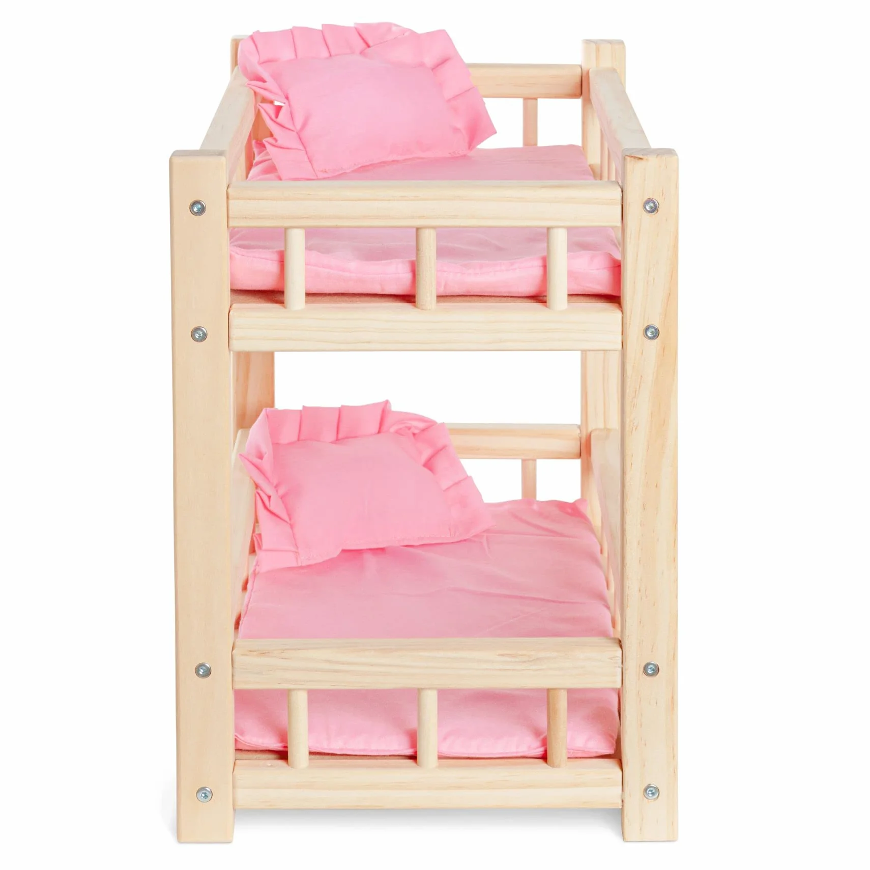 Letto a Castello in Legno per Bambole - Letto per Bambole fino a 36 cm - Gioco Creativo con Mobili per Bambole
