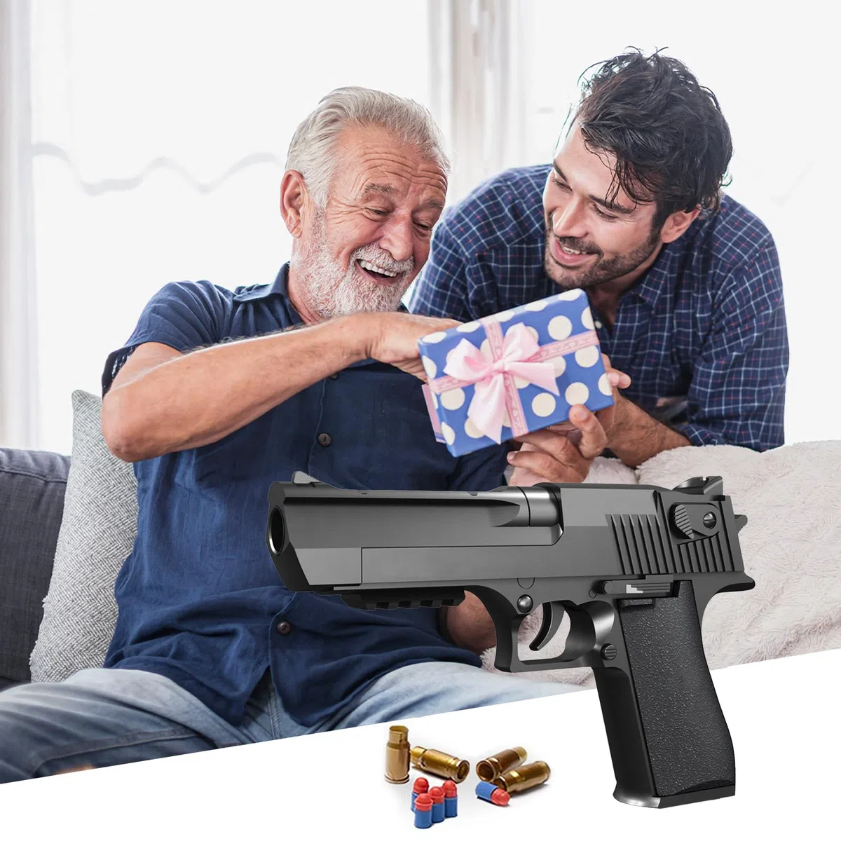 Pistola Giocattolo a Proiettile Morbido,Blaster in Schiuma,Pistole Giocattolo Sparatutto,Giocattolo di Schiuma Blaster,per il Gioco All'interno e All'aperto,Regali di Compleanno per 14+
