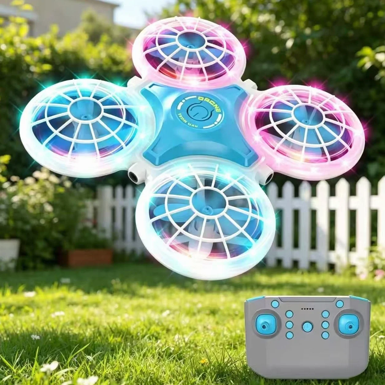 Mini Drone per Bambini con Telecomando, Gioco Aereo con Luci LED e Flip 360°, 3 Velocità & Decollo a Un Tasto, Drone Interno ed Esterno, Regalo Perfetto per Bambini 6-10 Anni, Maschi e Femmine
