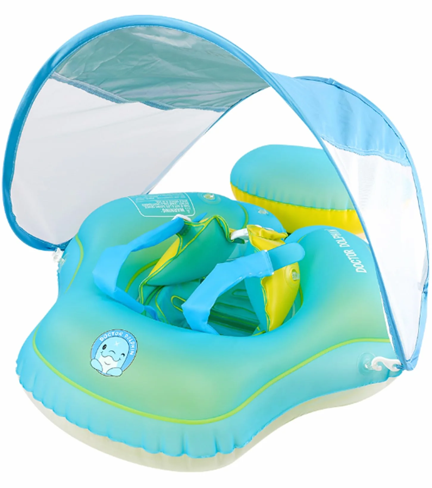 Salvagente per bambini con Sonnenda UPF50+, aiuto per il nuoto per la piscina, galleggiante, sedile di sicurezza regolabile, per bambini da 6 a 36 mesi