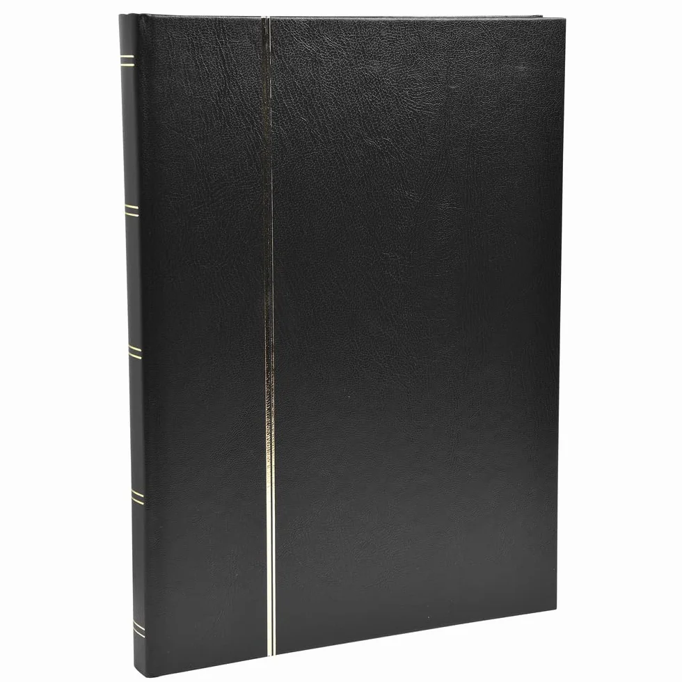 Exacompta - Cod. 21141E - 1 Album da francobolli in similpelle - 32 pagine nere - 17x22,5cm - Nero