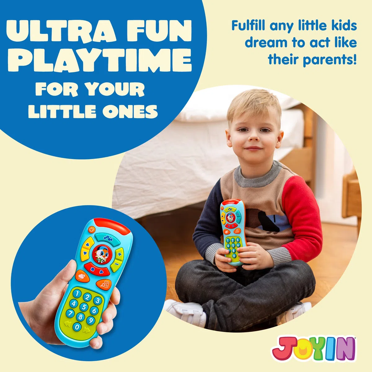 JOYIN Pacchetto Telefono e Telecomando per l'apprendimento con Musica, Divertimento, Giocattoli per Smartphone per Neonati, Bambini, Ragazzi o Ragazze, Regali di Compleanno, Regali di Calza Natalizia