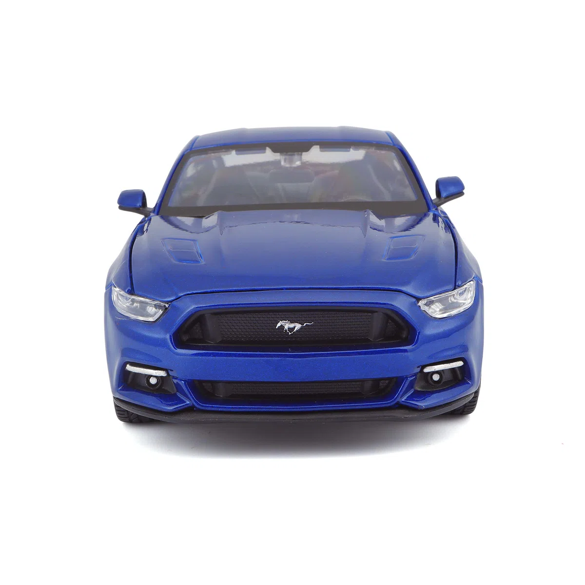 Maisto Ford Mustang GT (2015): modellino auto in scala 1:24, porte e cofano mobili, 20 cm, blu (531508B)