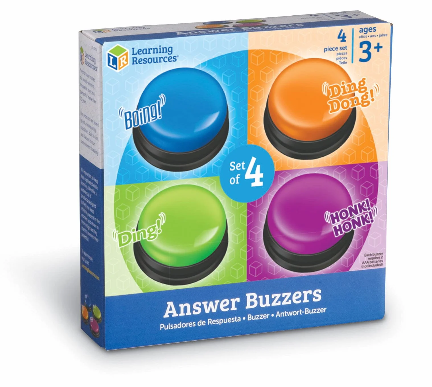 Learning Resources Pulsanti Quiz 4 Buzzer Sonori per Giochi attività Estive