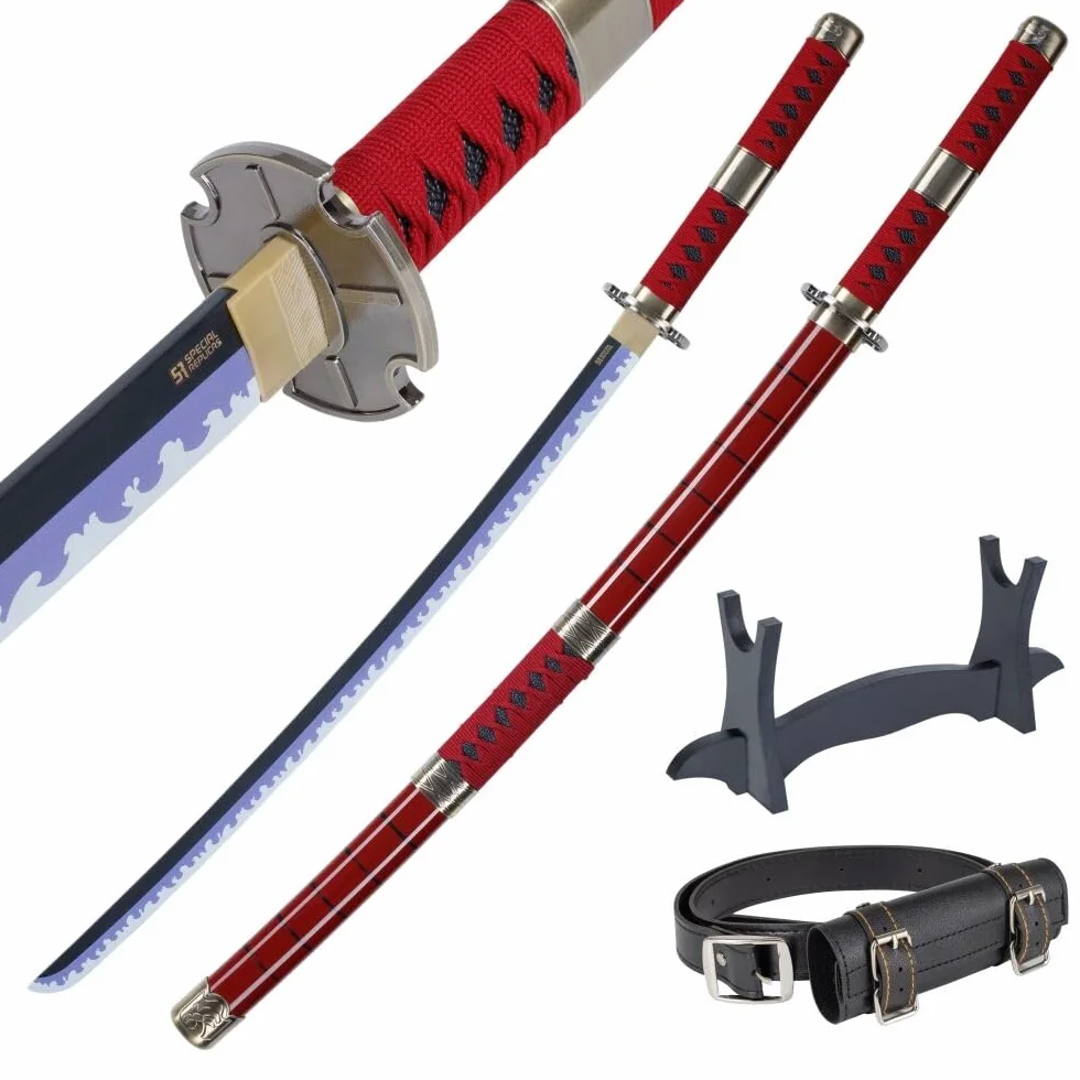 Spada Cosplay Katana di bambù Anime, Spada di Un Pezzo Ispirata a Katana Roronoa Zoro 105 cm 41 Pollici Una varietà di Stili tra Cui Scegliere