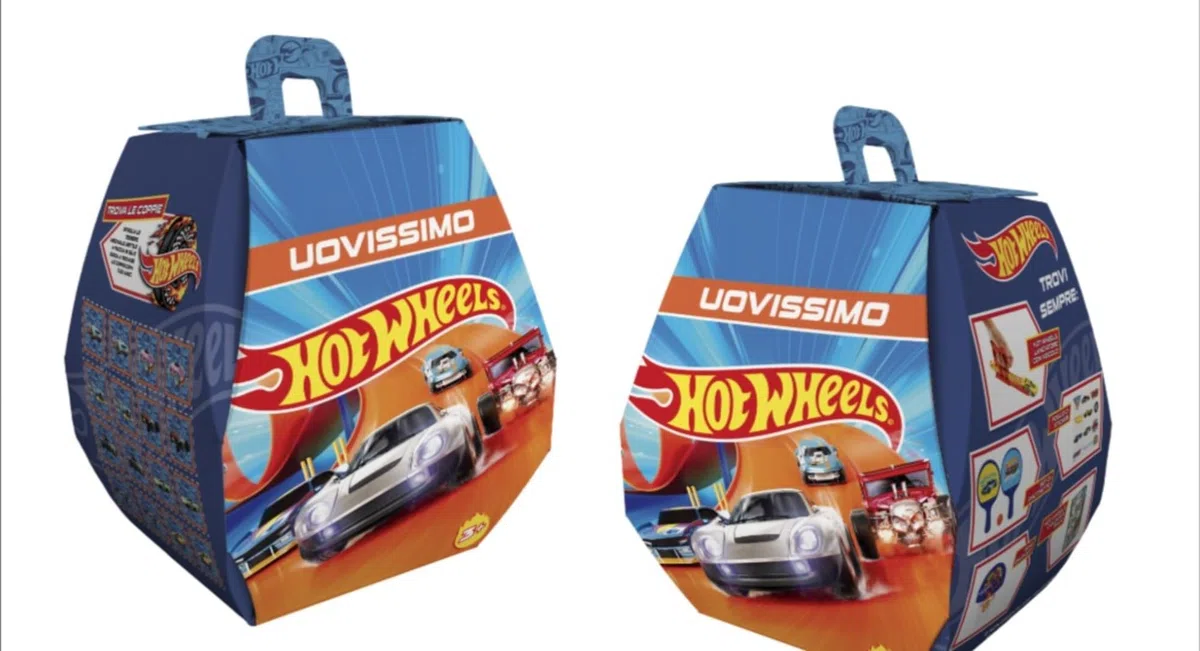 Hot Wheels Uovissimo – Set Regalo di Pasqua con Lanciatore e Veicolo, Giochi Race & Colour, Mini Basket, Racchette e Sticker, Giocattolo per Bambini 3, JTC26
