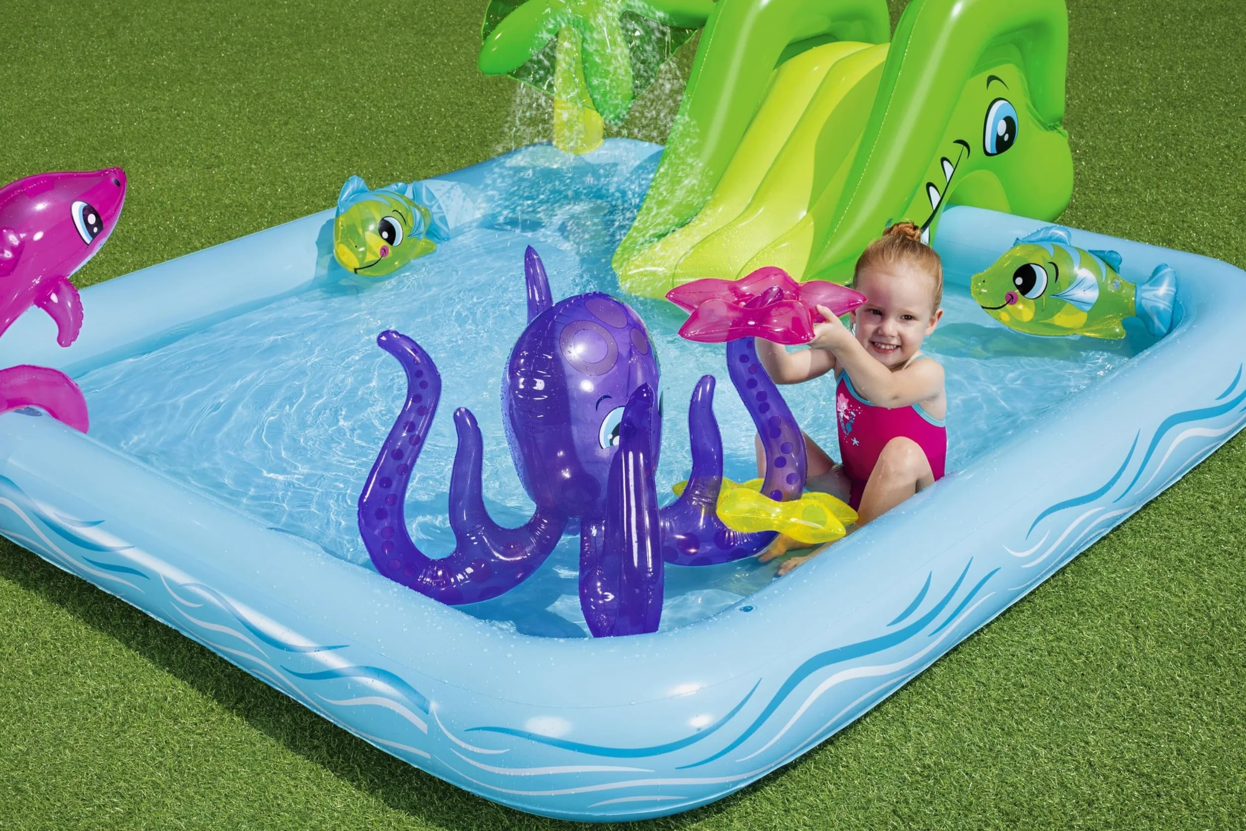 Bestway 53052-3 Piscinetta per Bambini Acquario Fantastico, 2 Anni+