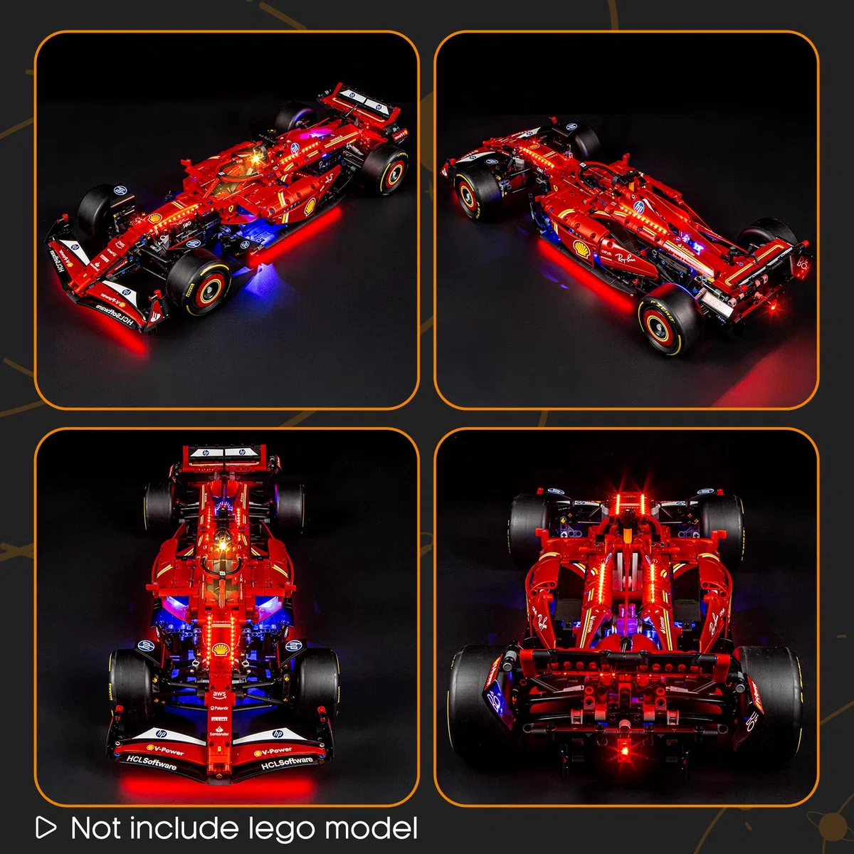 LIGHTAILING Set di Luci per Lego-42207 Monoposto-F1 Ferrari SF-24 Modello - Kit d'Éclairage LED Compatible avec les Modèles de Blocs de Construction Lego - Modèle Non Inclus
