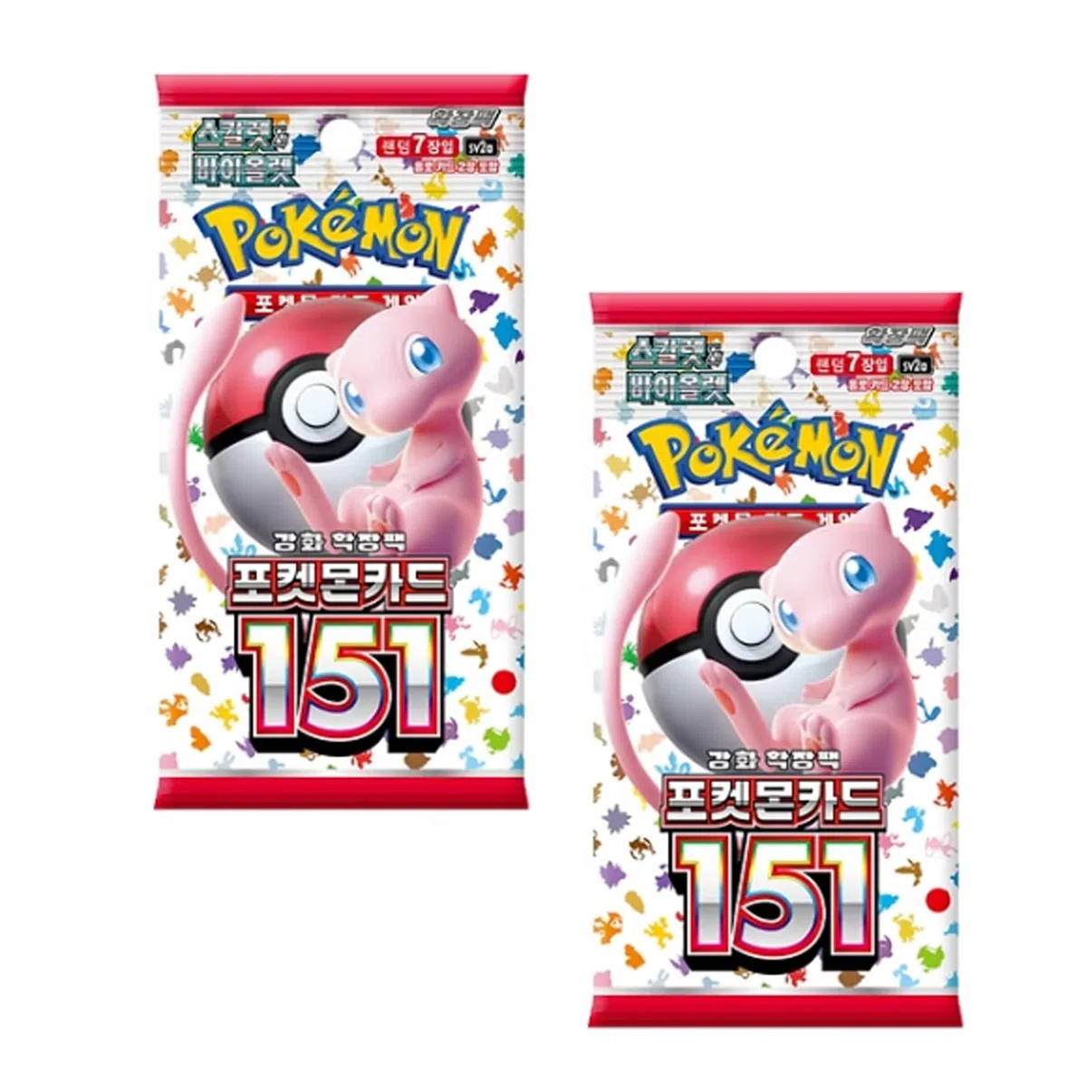 2 X 151 Booster Pack (sv2A) – coreano | 7 carte per confezione | Karmesin & Viola Subset