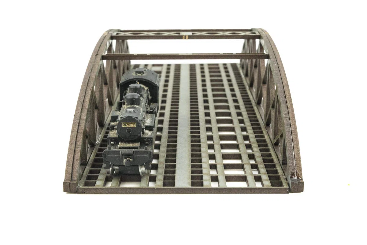 War World Scenics Ponte ad Arco in MDF a Binario Doppio in scala N da 200mm (Scegli il Colore) - Modellismo Ferroviario