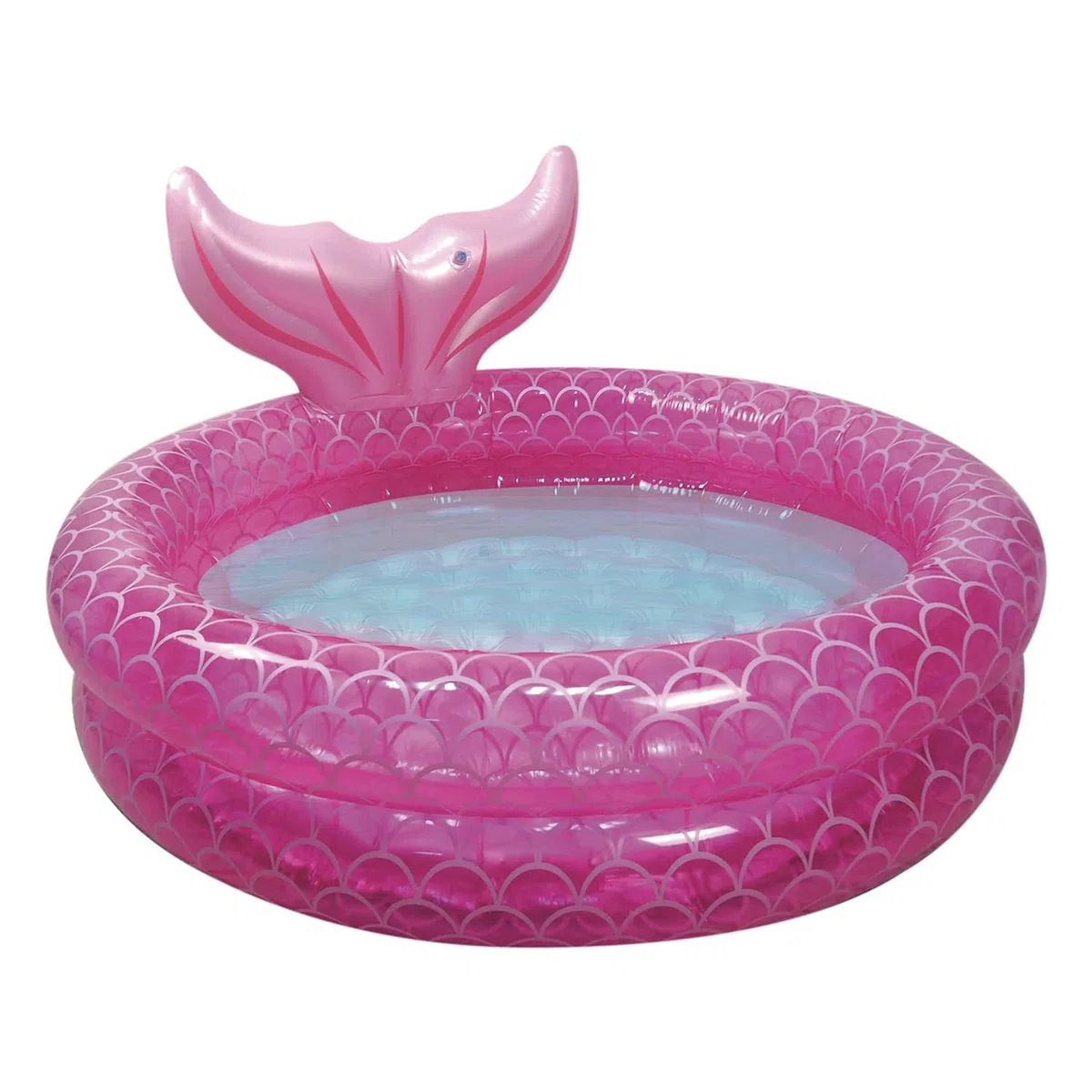 CKB LTD Piscina gonfiabile a forma di sirena per bambini e bambini piccoli, diametro 140 cm, colore rosa acceso, motivo coda di sirena incantevole, adatto per bambini dai 2 anni in su