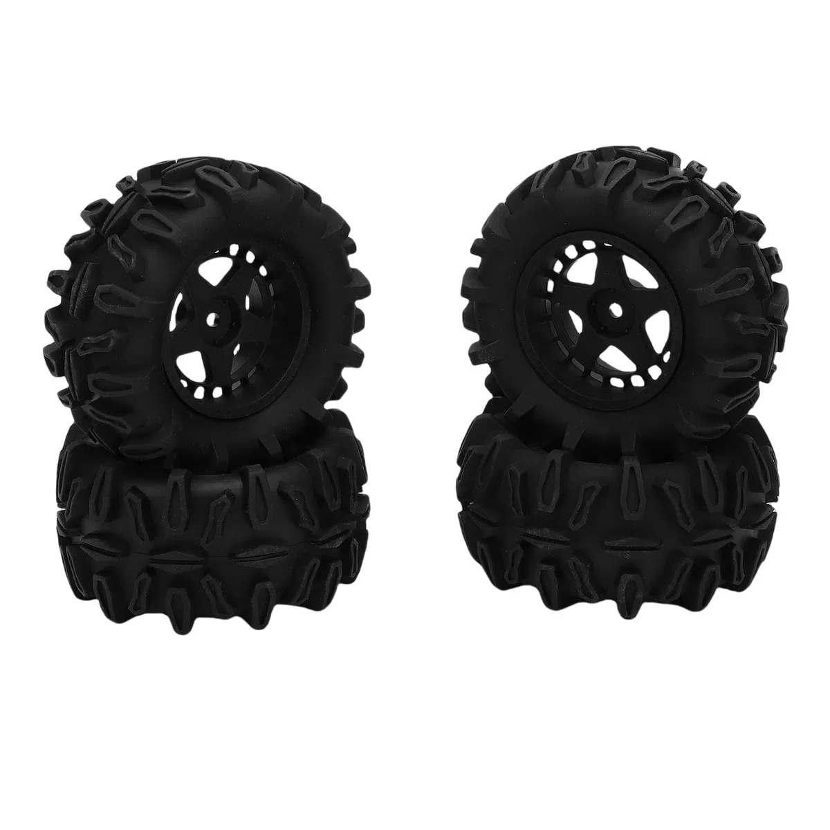 banapoy Set di 4 Pneumatici per Ruote RC, Ruote e Pneumatici per Auto Cingolate Fuoristrada RC, Diametro 90 Mm, per Camion Buggy Scala 1/14 1/16, per HSP 94186, 16208, 16209, 16210