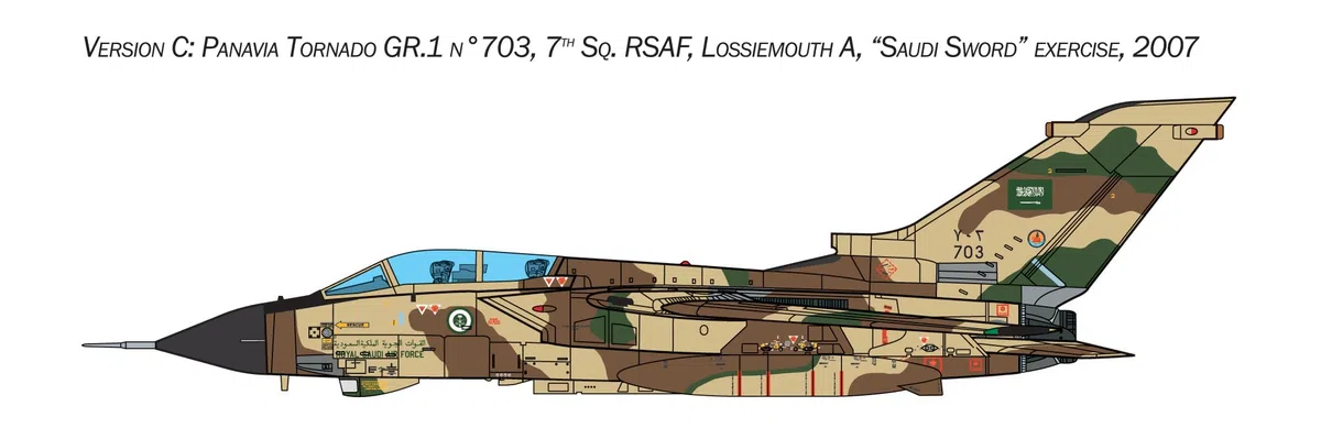 Italeri 35107 Tornado GR.1/IDS Gulf War War Thunder Edition, scala 1:48, Plastic Model Kit/Modello in plastica da montare
