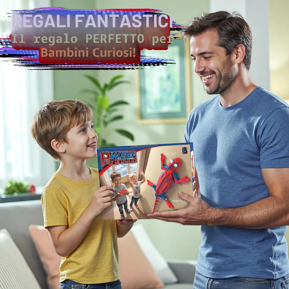 Mieryd Lucertola Telecomandata, Spider Geco Robot Radiocomandato Giochi Bambini 3 4 5 6 7 8 9 10 Anni Giocattolo Animali Che va Sui Muri Regalo Compleanno Pasqua Bimbi Ragazzi Ragazze Gioco Educativi