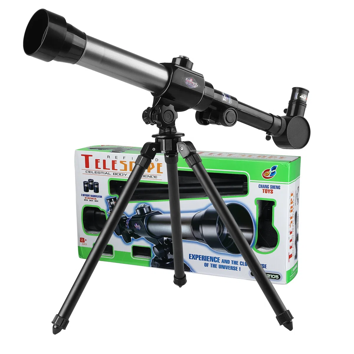 Telescopi astronomici per bambini Telescopio per la scienza precoce con treppiede Telescopio giocattolo educativo portatile per bambini Principianti Sky Star Gazing Birds Watching