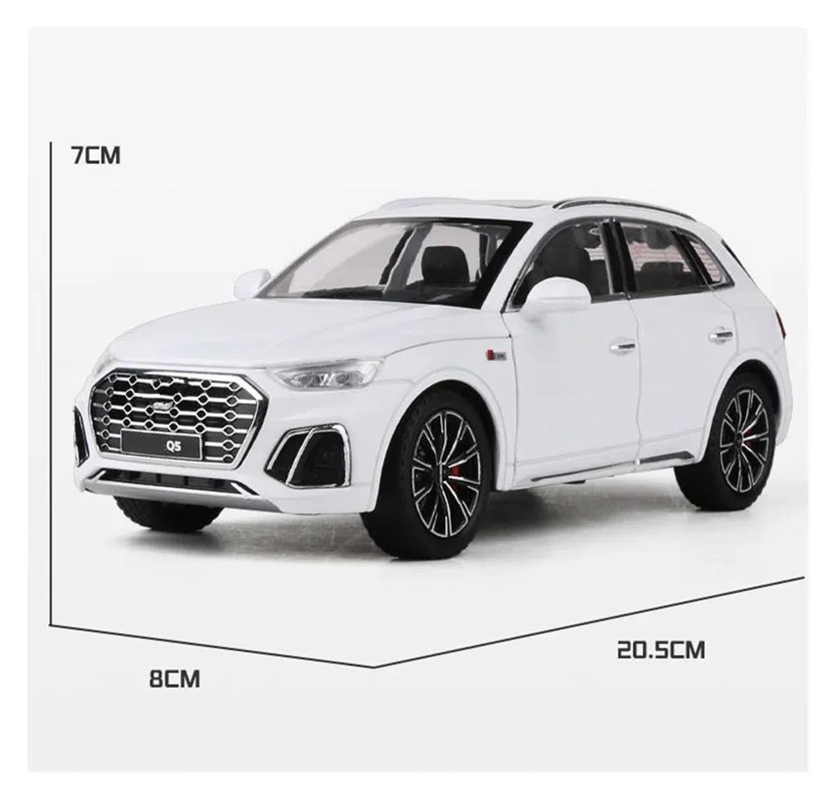 LIUHAN 1:24 per Audi Q5 SUV in lega pressofusa per auto in metallo da collezione(White)