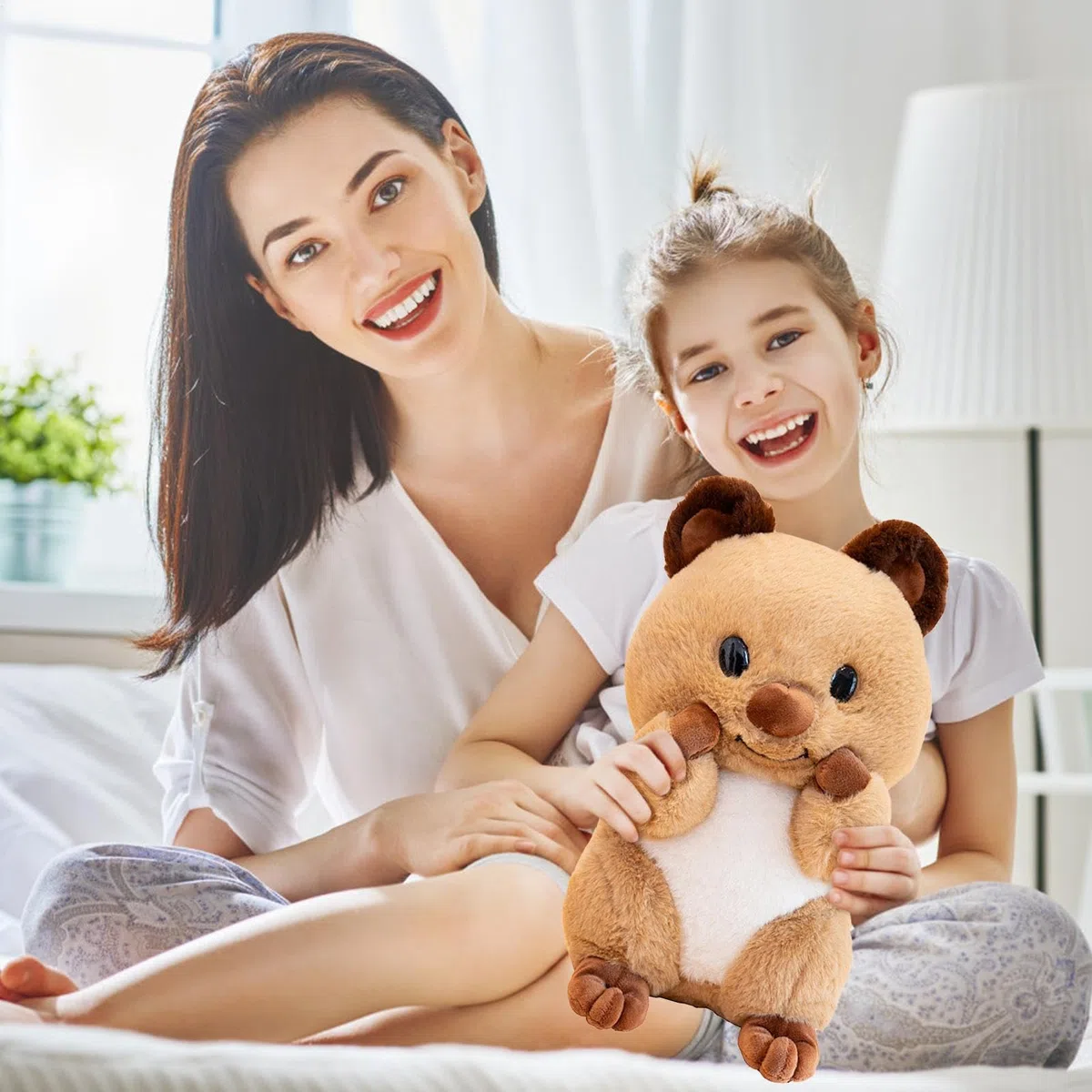 Animale di peluche Quokka, cuscino di peluche Quokka,Giocattolo con statuetta Quokka in peluche abbracciabile | Peluche di peluche Comodo cuscino per animali al tatto per ragazze Ragazzi Bambini Bambi