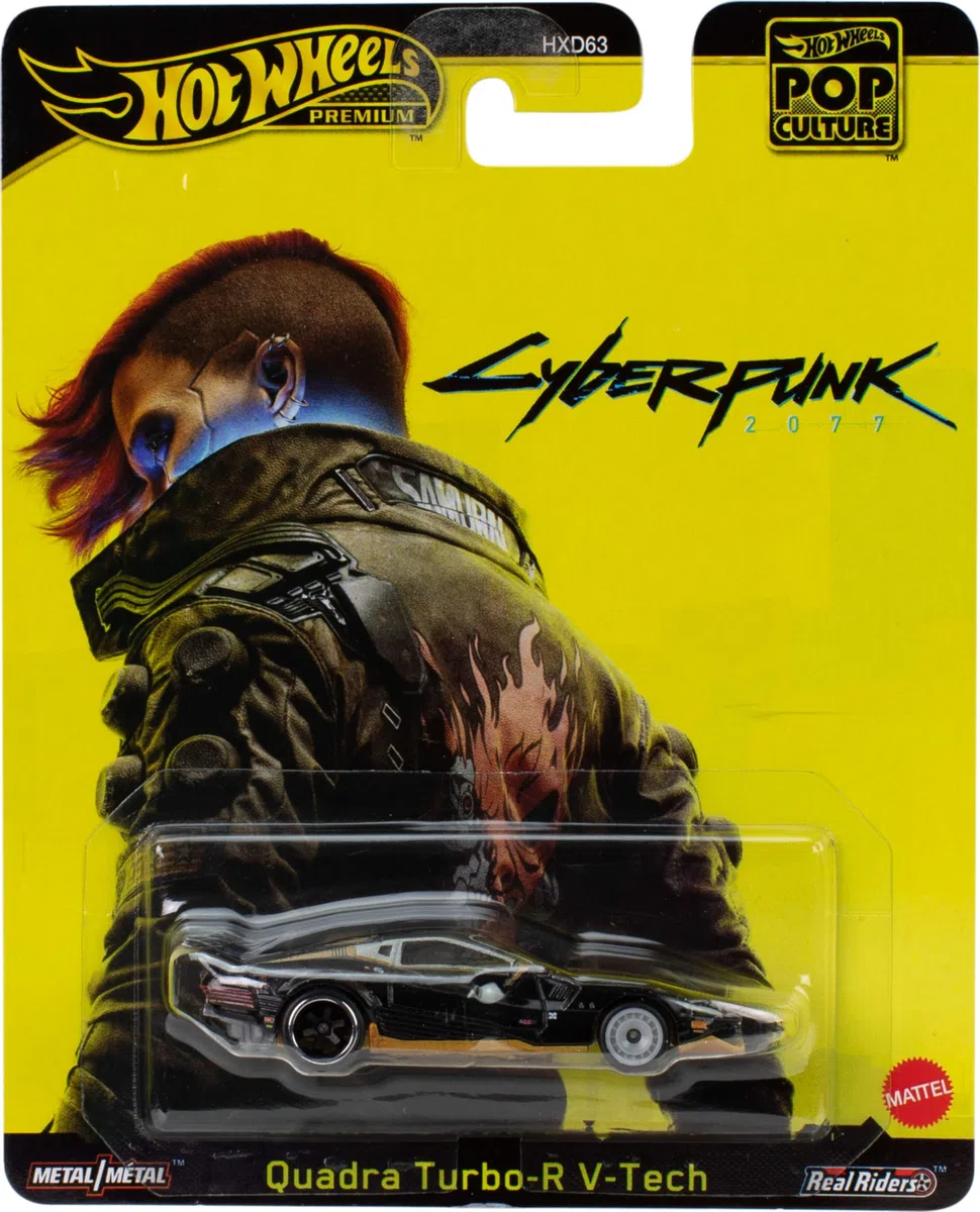 Hot Wheels CYBERPUNK 2077 Modello Auto Quadra Turbo R V Tech - Die Cast Scala 1:64 - lunghezza 7cm - JBL57 - Serie Pop Culture