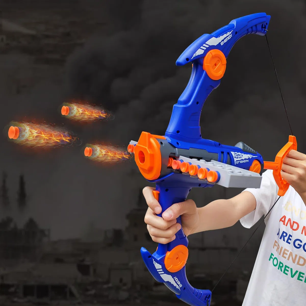Set di frecce e arco per bambini, compatibile con palline per pistola nerf, 12 freccette clip shot, sfera in schiuma, giocattolo tiro con l'arco con 36 frecce in schiuma per ragazzi e ragazze, regali