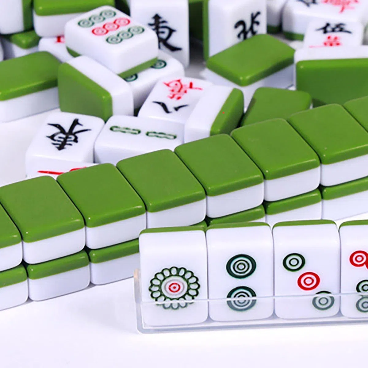 Mahjong Set di Giochi in Versione Cinese Tradizionale - 144 Tessere, Gioco da Tavolo da Viaggio, Classico Puntelli di Intrattenimento per Feste e Giochi di Società