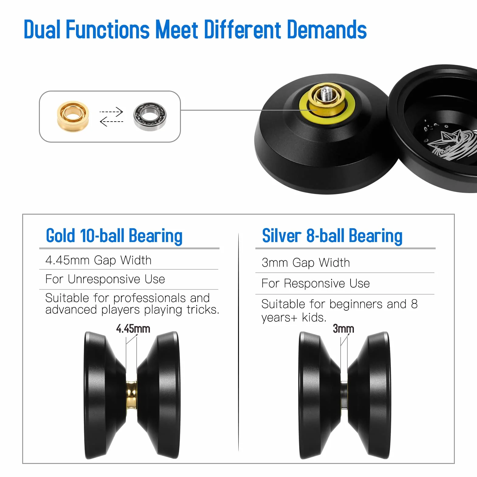 Palla Yo-Yo Regalo Competitivo Multi-Materiale con Corde e Guanto