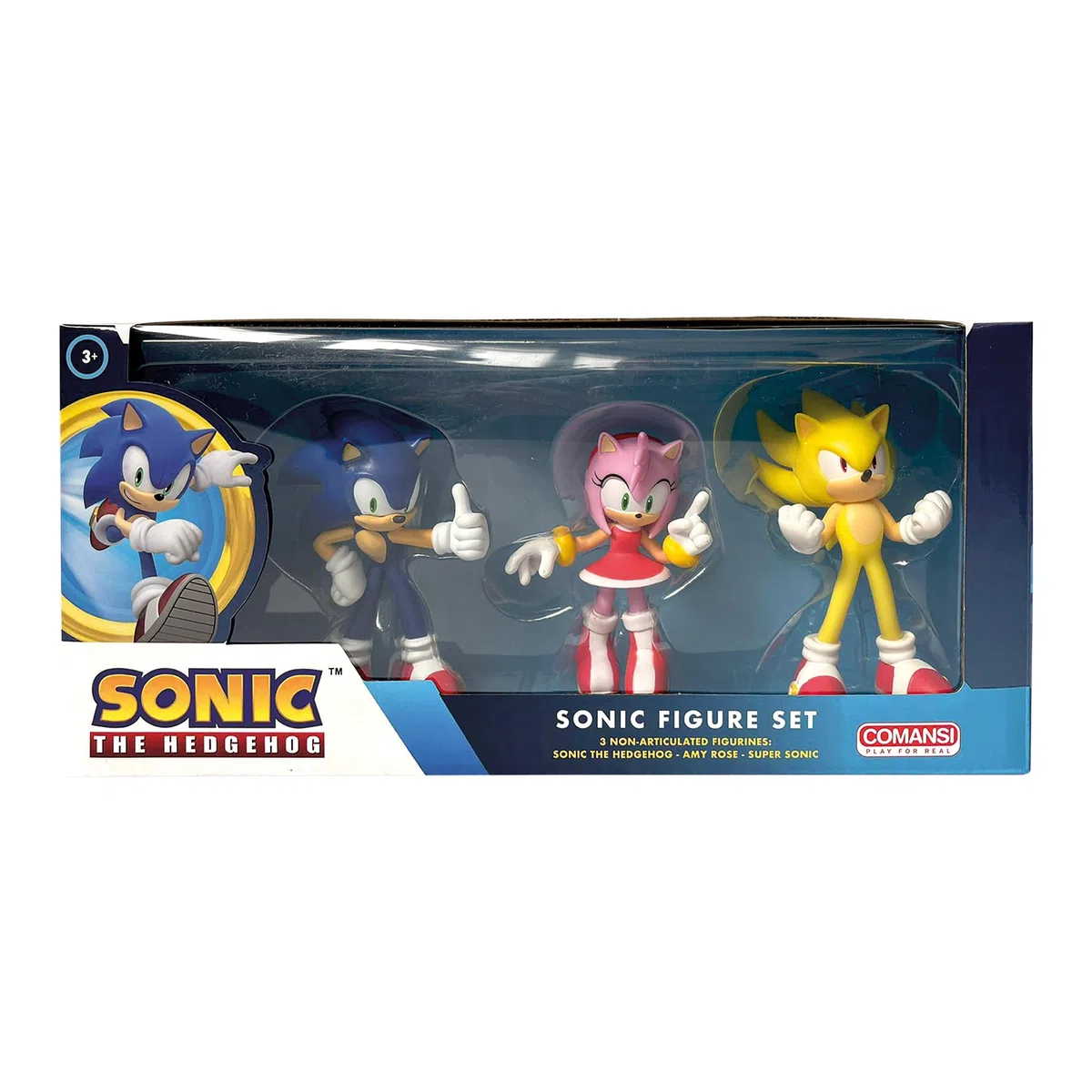 Comansi - Set di 3 figure Sonic, 9 cm (Golden Toys Y90303)