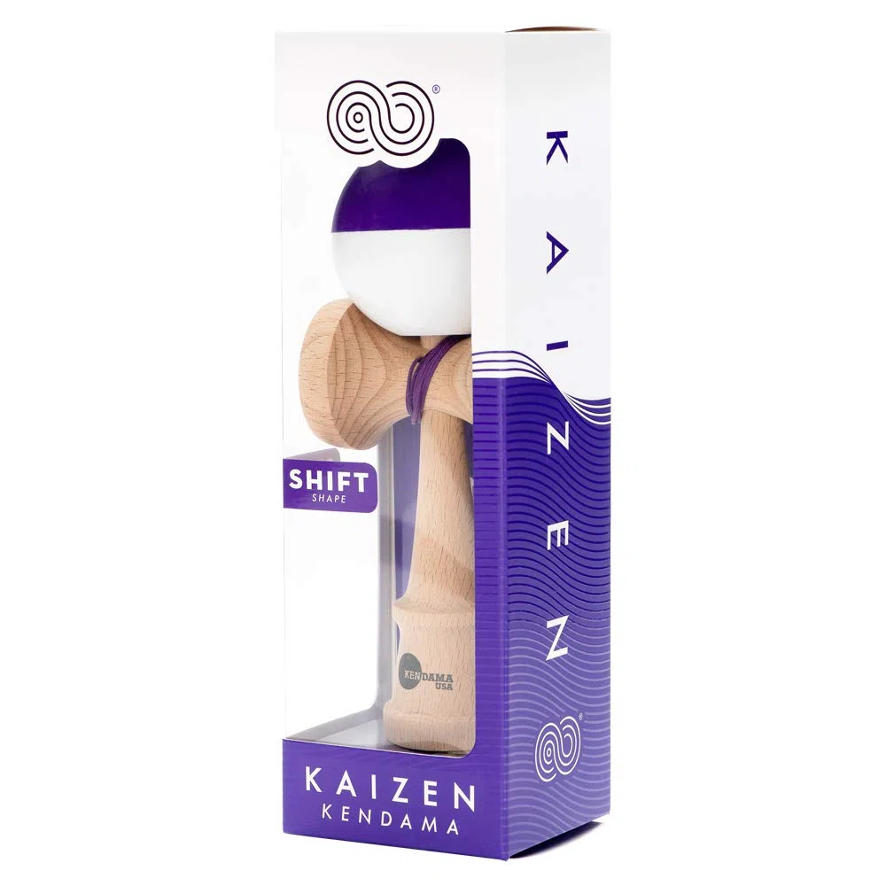 Kendama USA Kaizen Mezzo Split Kendamas Nova Shape Super Stick Paint Extra Incluso Viola