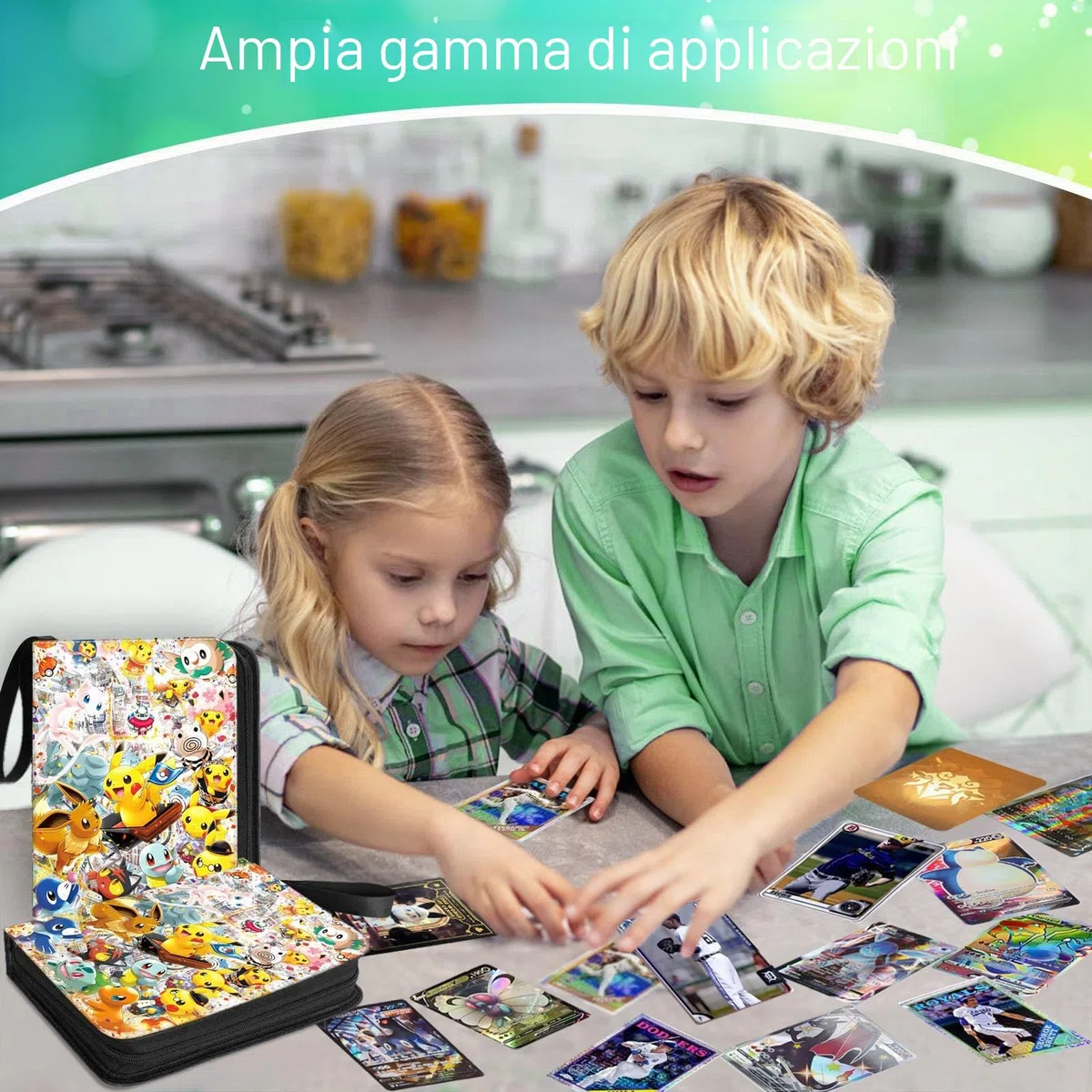 Album da collezione per carte, album per carte da collezione con 50 pagine e capacità di 400 carte, regali per collezionisti e bambini.