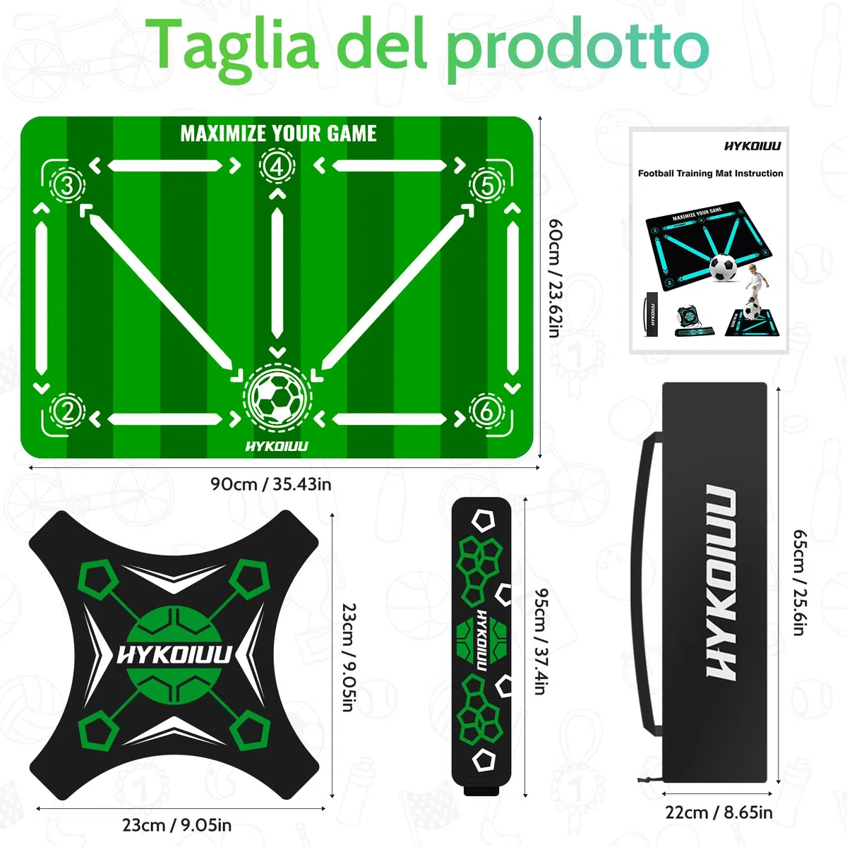 Tappeto Calcio Allenamento Con Soccer Bungee Trainer Tappetino Per Agilità Accessorio Per L'Allenamento Del Calcio Tappeto Da Allenamento Per Il Calcio 60 X 90 Cm Regalo Per Il Calcio Per Bambini