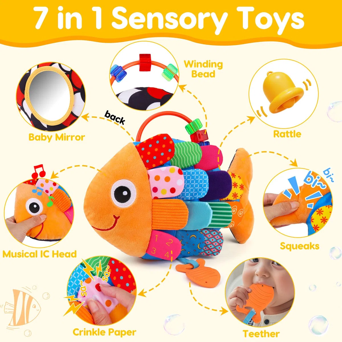 Lypsochaat Baby Sensory Book Tummy Time Toys