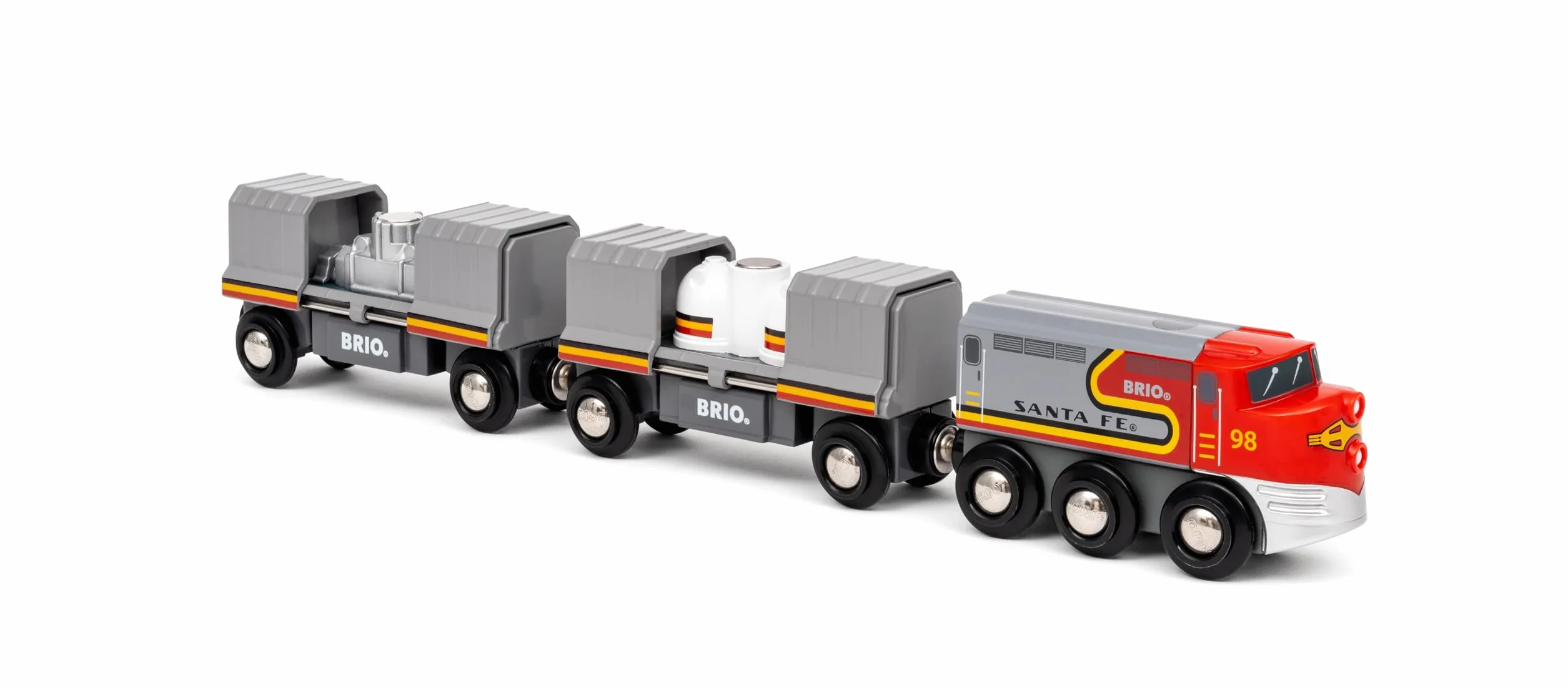 BRIO World - Treno Santa Fe, Treni del Mondo, Giocattolo per Bambini dai 3 Anni in su, 5 pezzi