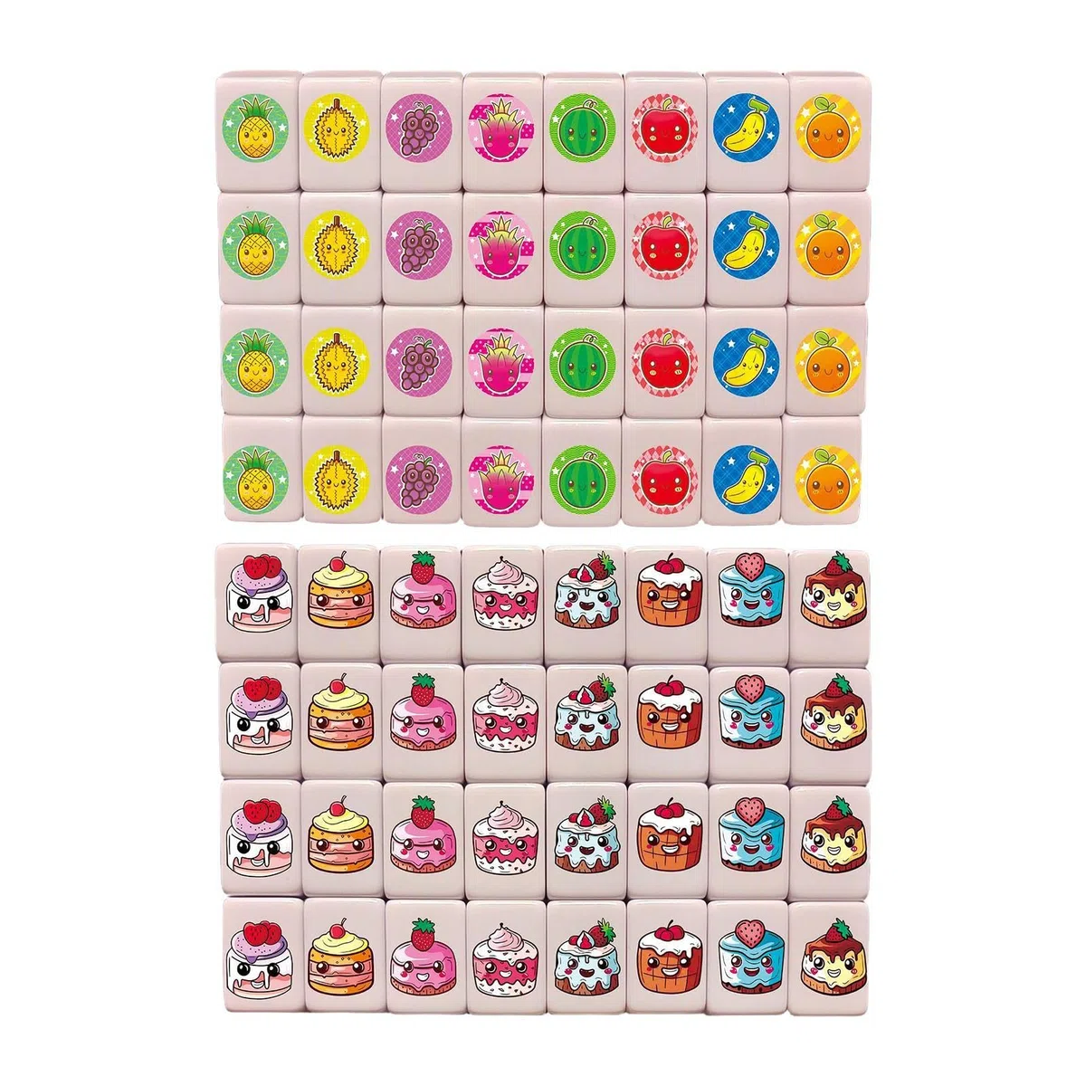 Generico Set di Tessere da Gioco - 64 Pezzi Impilabili e Ordinabili,Kit di Gioco con Mahjong,per Soggiorno Dormitorio Aula Appartamento Festa Bambini Adolescenti Famiglia Compagni di Classe