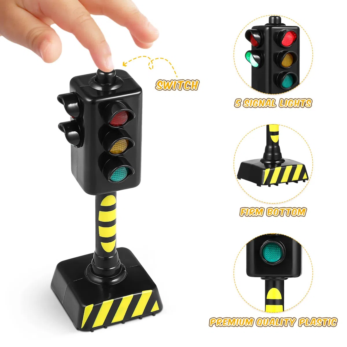 TOYANDONA 2 Pezzi Semaforo Bambini Semaforo Light Giocattoli Simulazione Modello Giocattoli Educativi per Bambini